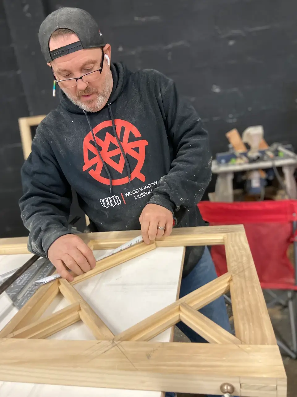 Steve Quillian making a window sash